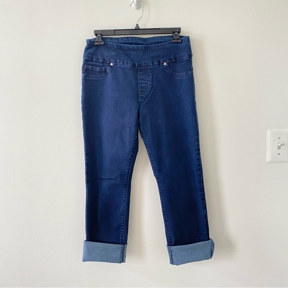 LEE Women’s Stretch Jeans Pull-on Slimming Fix Slim Straight Blue - Picture 1 of 7